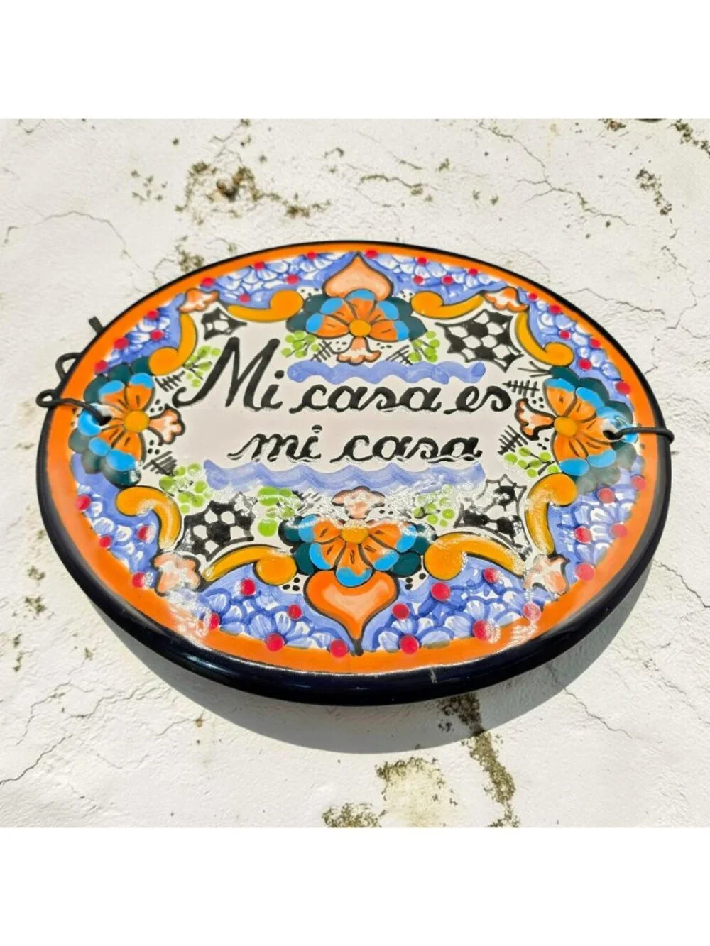Hand-Painted Talavera Ceramic Wall Plaque